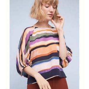 Maeve Anthropology Silk Kimono Blouse - M